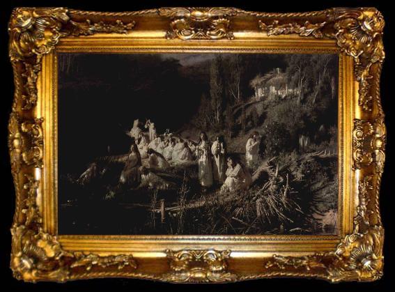 framed  Ivan Nikolaevich Kramskoi The Mermaids, ta009-2
